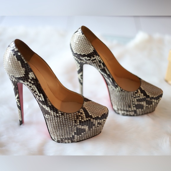 CHRISTIAN LOUBOUTIN DAFFODILE PYTHON LUCIDO 160 - Picture 8 of 8